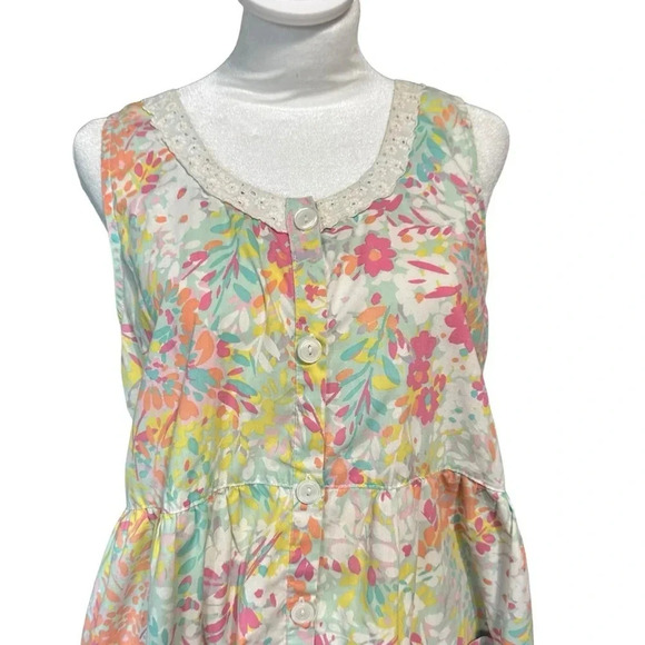 Kmart Pink vintage floral house dress size small - Picture 2 of 6